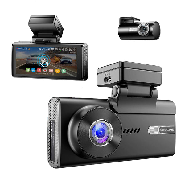 AZDOME M580-2CH 5K 4 Inch Touchscreen Front & Rear Dash Cam for Cars
